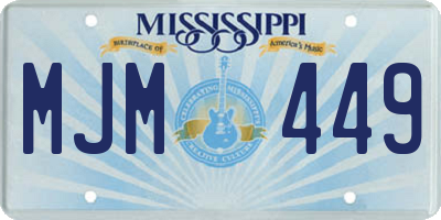 MS license plate MJM449