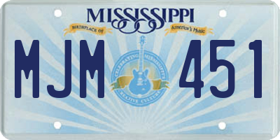 MS license plate MJM451