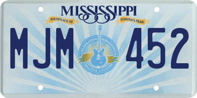 MS license plate MJM452