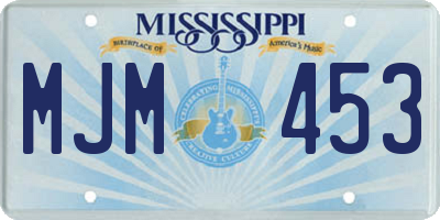 MS license plate MJM453