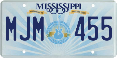 MS license plate MJM455
