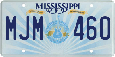 MS license plate MJM460