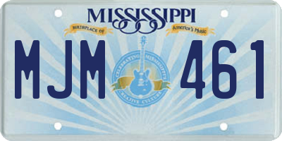 MS license plate MJM461