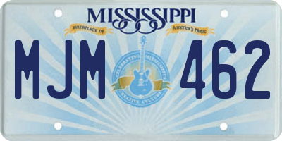 MS license plate MJM462
