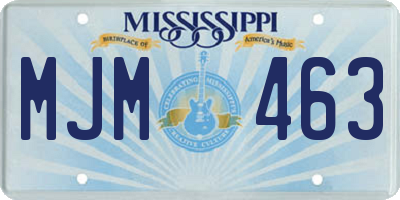 MS license plate MJM463