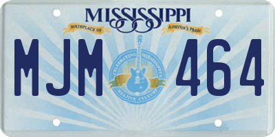 MS license plate MJM464