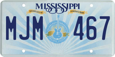 MS license plate MJM467