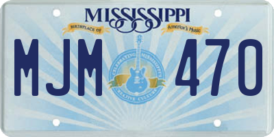 MS license plate MJM470