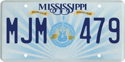 MS license plate MJM479