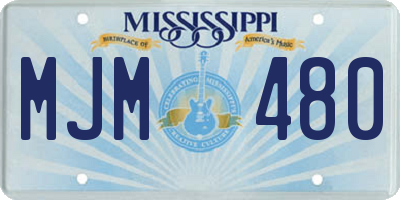 MS license plate MJM480