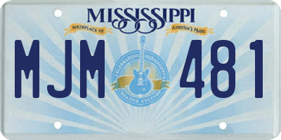 MS license plate MJM481