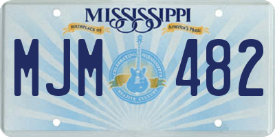 MS license plate MJM482