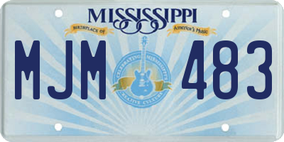 MS license plate MJM483