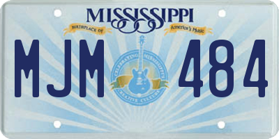 MS license plate MJM484