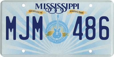 MS license plate MJM486