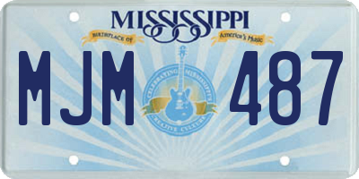 MS license plate MJM487