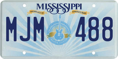 MS license plate MJM488