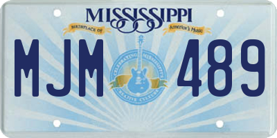 MS license plate MJM489