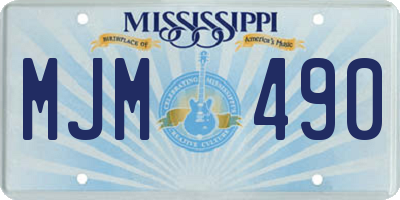 MS license plate MJM490