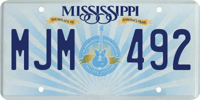 MS license plate MJM492