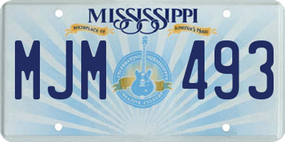 MS license plate MJM493