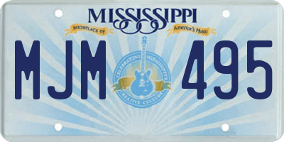 MS license plate MJM495