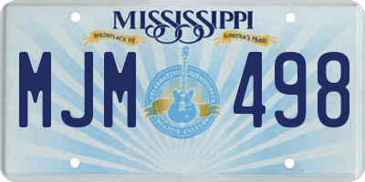 MS license plate MJM498