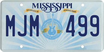 MS license plate MJM499