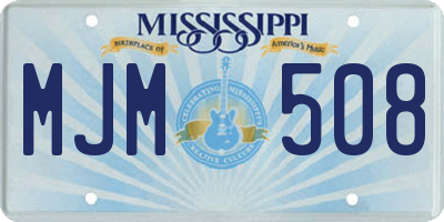 MS license plate MJM508