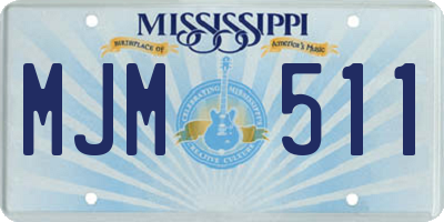MS license plate MJM511
