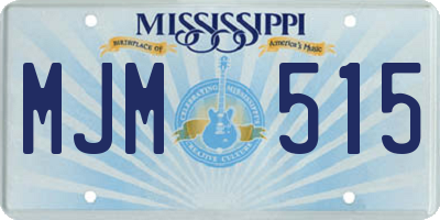 MS license plate MJM515