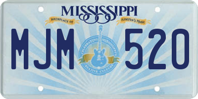 MS license plate MJM520