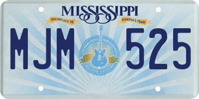 MS license plate MJM525