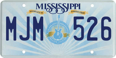 MS license plate MJM526