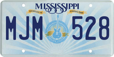 MS license plate MJM528