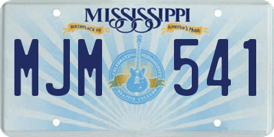 MS license plate MJM541