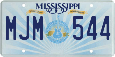 MS license plate MJM544