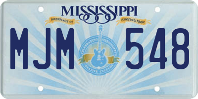 MS license plate MJM548