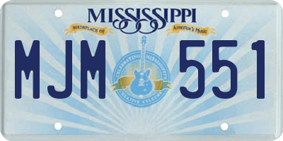 MS license plate MJM551