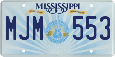 MS license plate MJM553