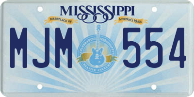 MS license plate MJM554