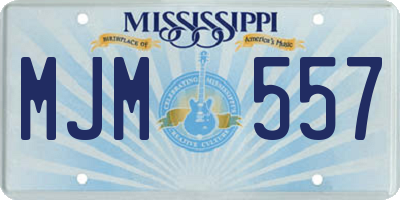 MS license plate MJM557