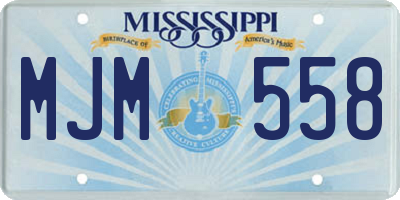 MS license plate MJM558