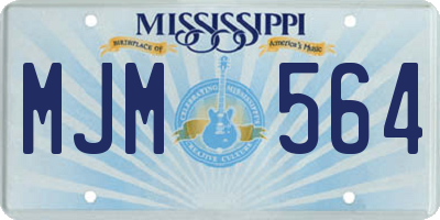 MS license plate MJM564