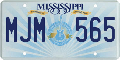 MS license plate MJM565