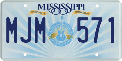MS license plate MJM571