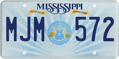 MS license plate MJM572