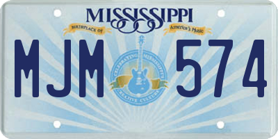 MS license plate MJM574