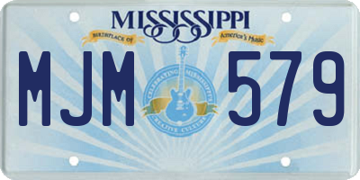MS license plate MJM579