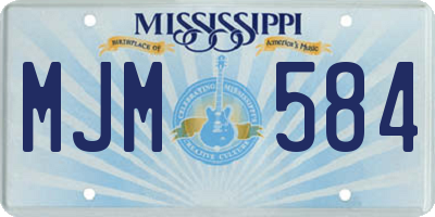 MS license plate MJM584